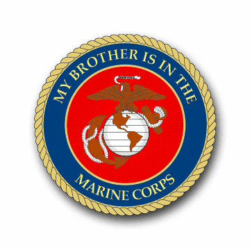 5.5" 9" PROUD BROTHER OF A MARINE USMC Seal Choose Size Car Magnet 